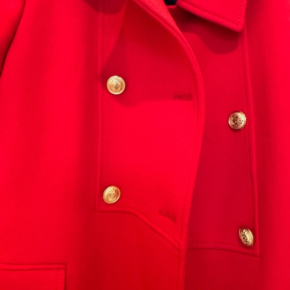 K1. Zara Red Double Breasted Button Tailored Coat Jacket Size XS - Picture 6 of 10